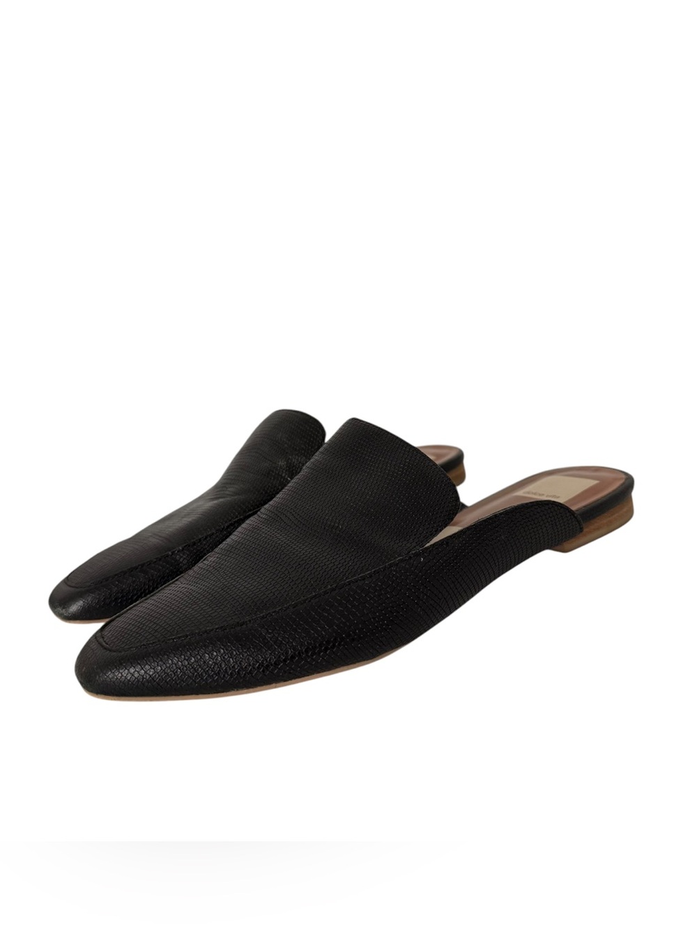 Dolce Vita Black Leather slip-on Mules